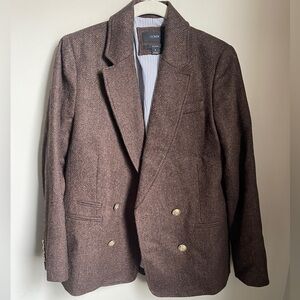 Jcrew Bristol Brown Tweed Blazer Size 4